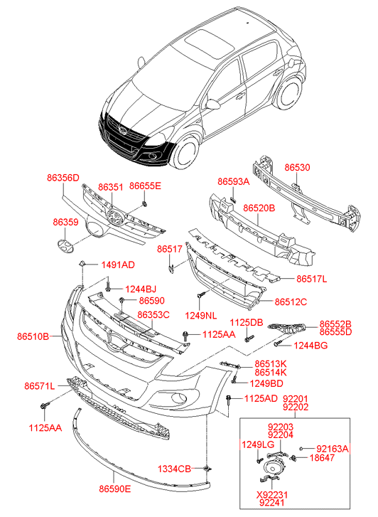 865101J200 HYUNDAI