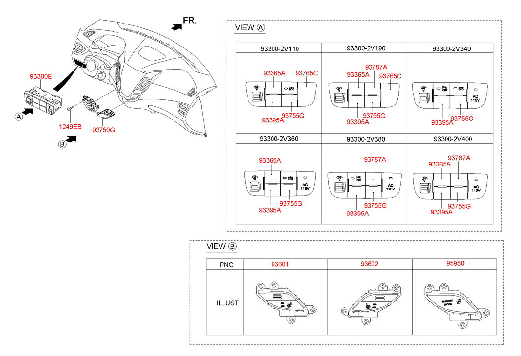 937502V100RDR HYUNDAI