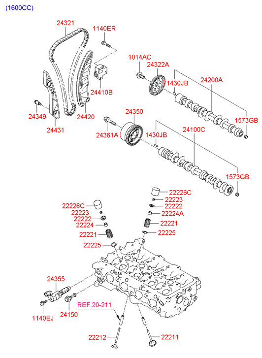 222263E037 HYUNDAI