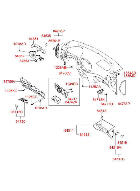 847501E000OR HYUNDAI