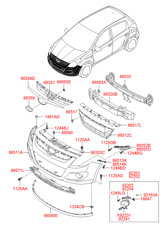 865711J000 HYUNDAI