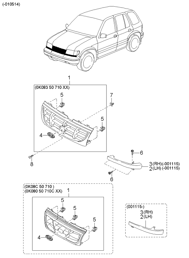 0K01850126XX KIA