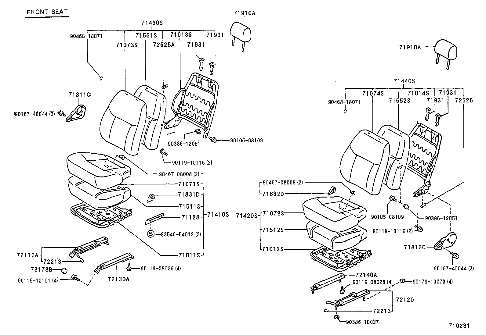 7211095J05 TOYOTA