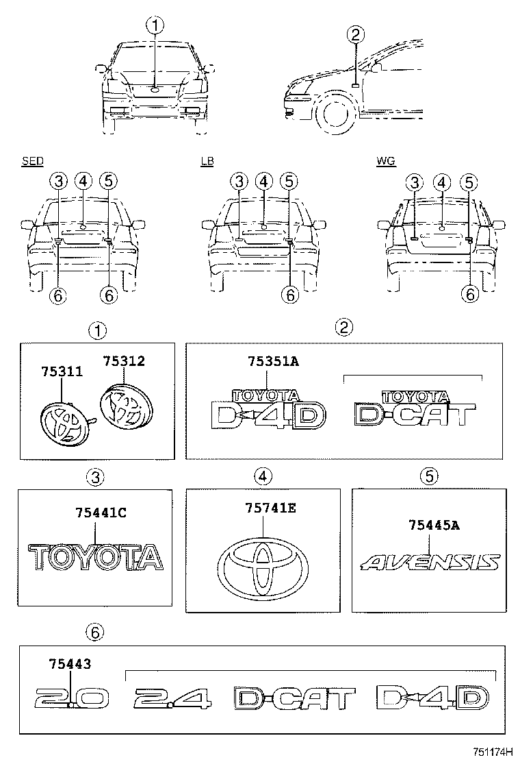 7544305090 TOYOTA