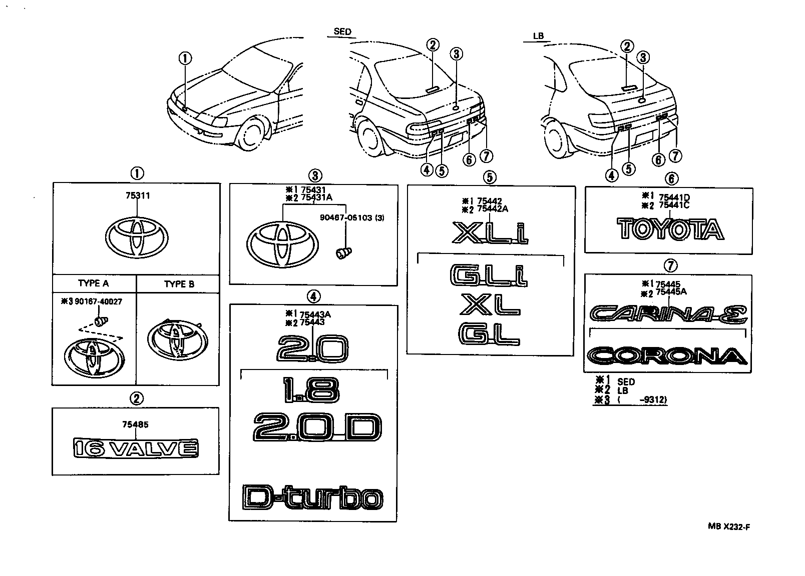 7544305030 TOYOTA