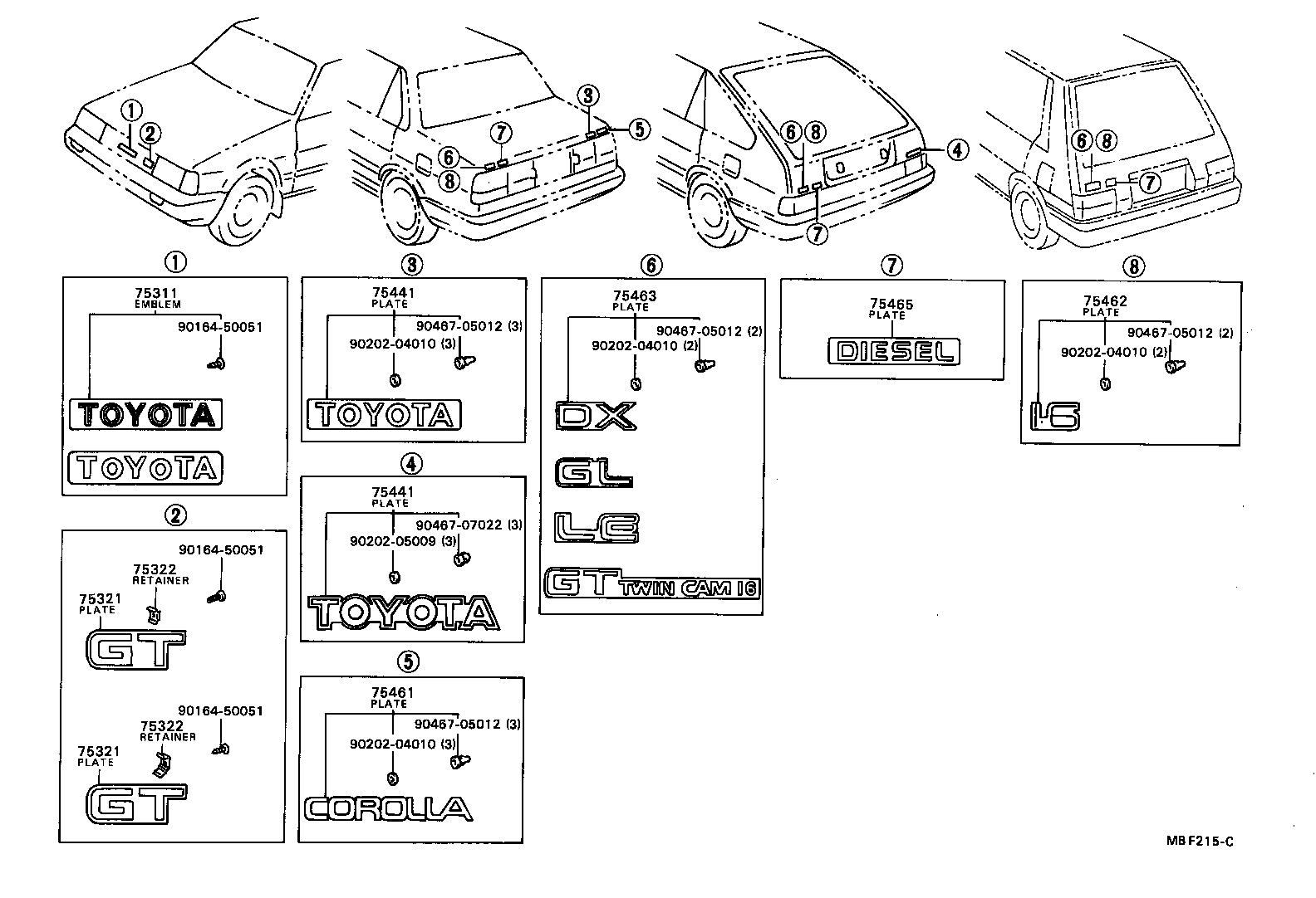 7544412150 TOYOTA