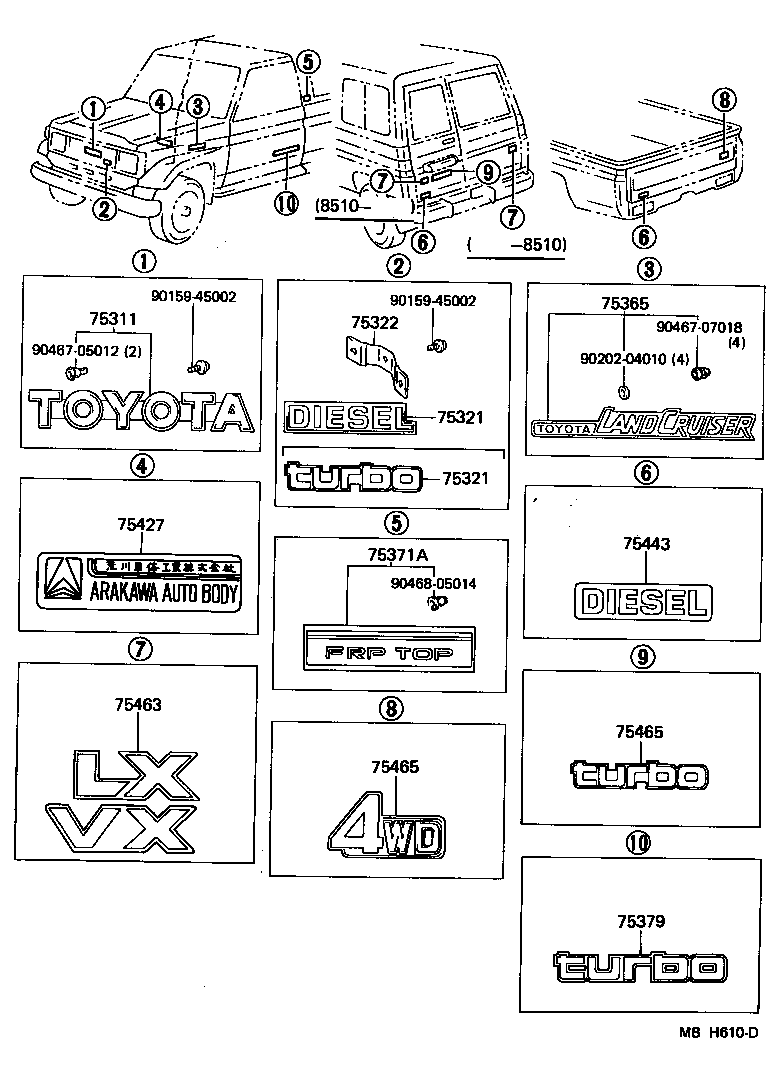 7547190K00 TOYOTA