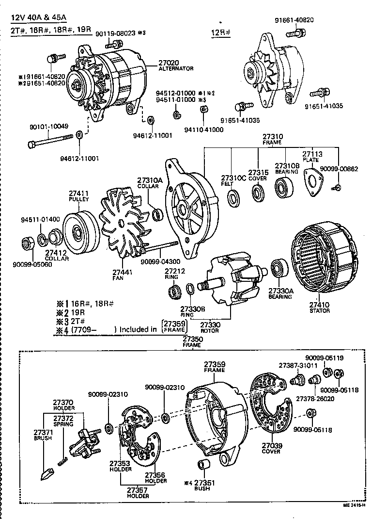 2741245012 TOYOTA