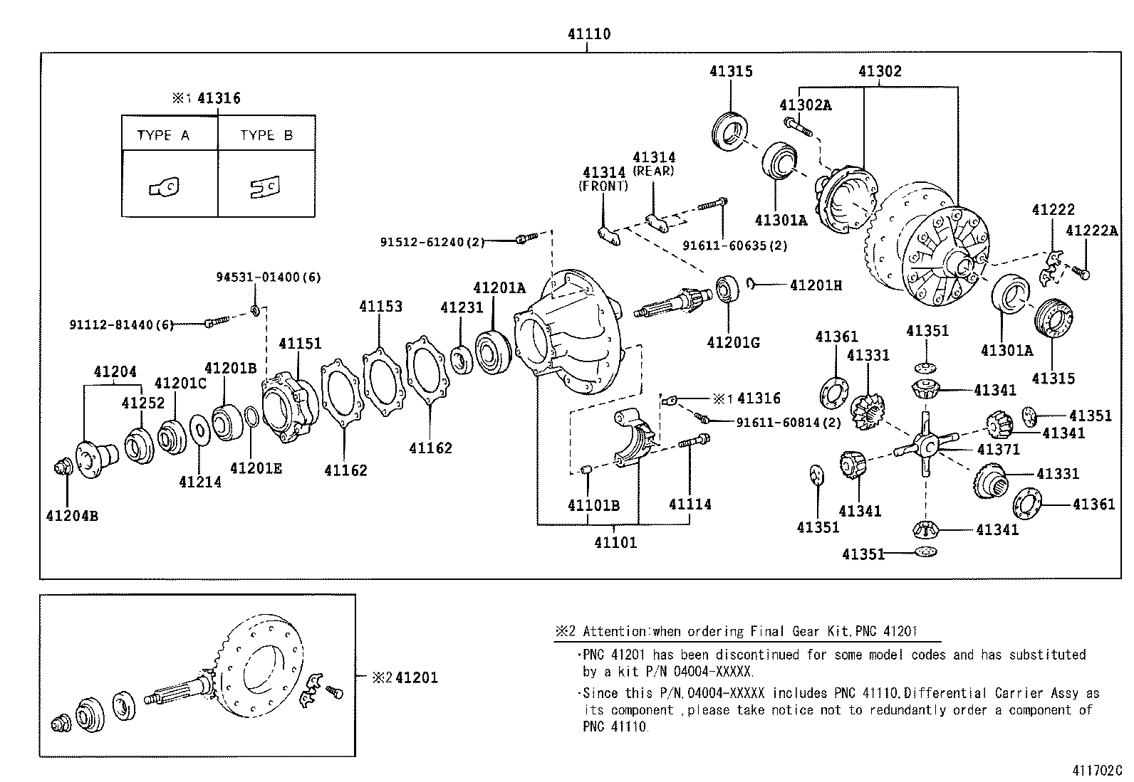 4111037190 TOYOTA