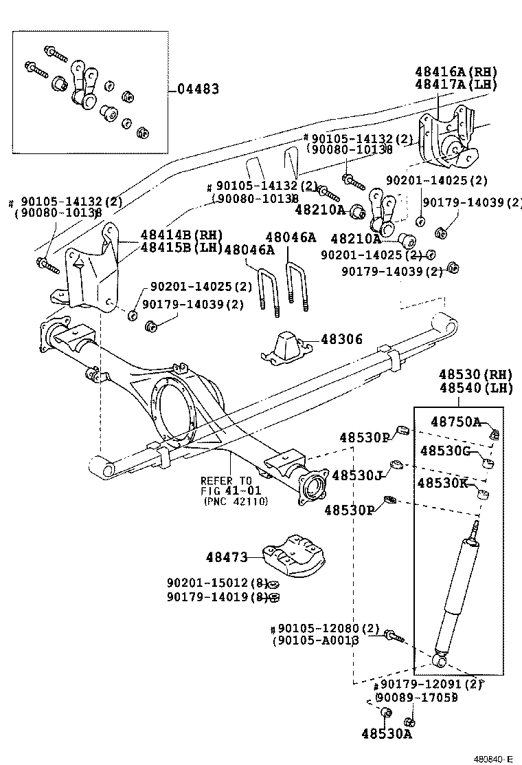 48276AF070 TOYOTA